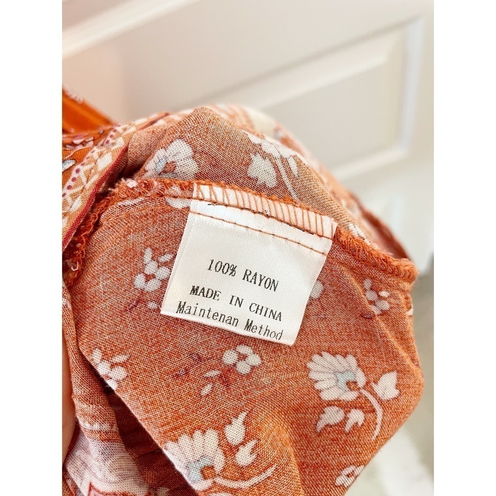 Boutique Summer Wrap V Neck Bohemian Floral Print Ruffle Swing A Line Mini Dress - Picture 8 of 10
